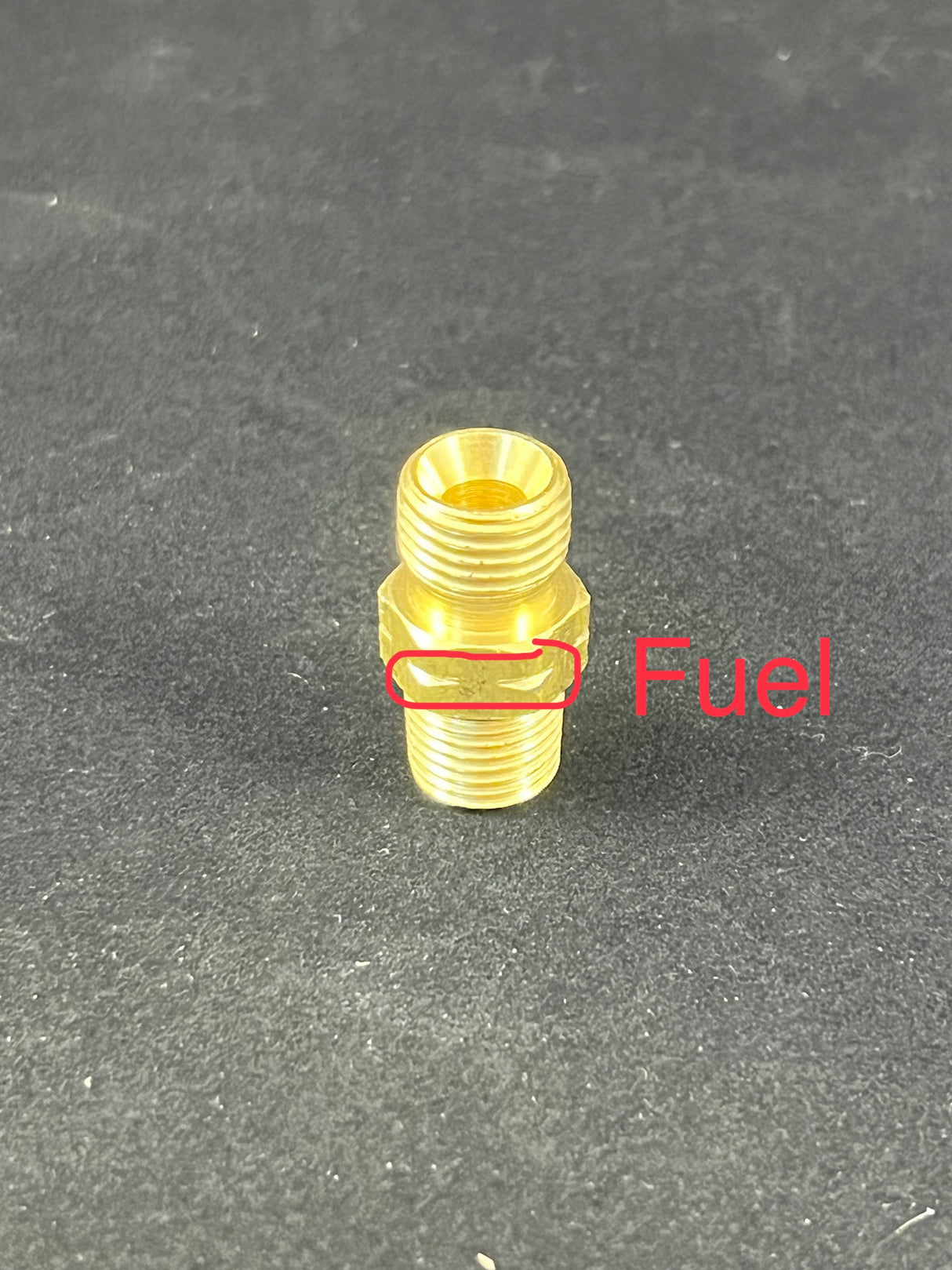 Brass Fitting, “b” to 1/4”NPT adapter